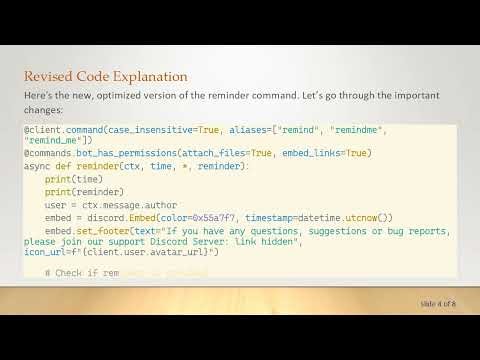 Fixing the Discord.py Reminder Command