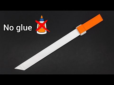 Origami Sword | How to make a paper sword without glue| Easy tutorial paper craft