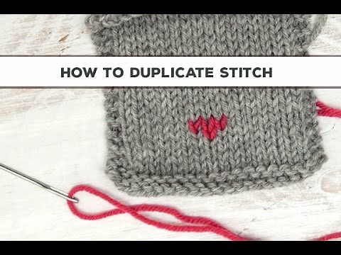 How to Duplicate Stitch
