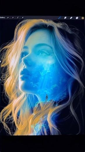 Mind-Blowing Procreate Hack 😱 Double Exposure Effect