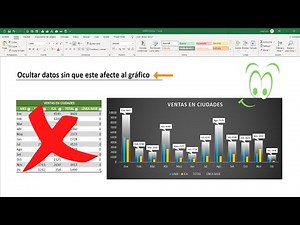 Como ocultar datos sin que este afecte al gráfico en Excel | Gráfico visible con datos ocultos