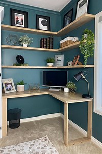 Herringbone L-Shaped Corner Desk Tutorial