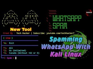 Send Spoof WhatsApp SMS using Kali linux 2023 | WhatsApp Bombbing | Spam Wp SMS #linux Tech Hacker