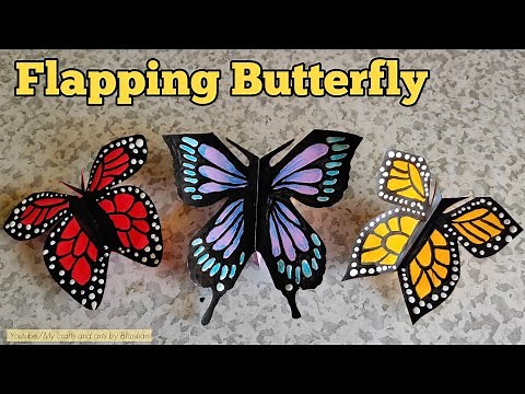 DIY paper flapping Butterfly 🦋Easy Flying Butterfly using paper/How to make a moving Butterfly