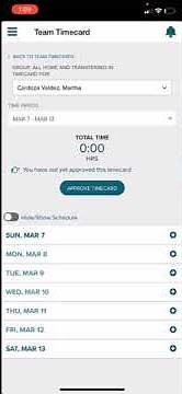 Approve timecard via MY ADP using my phone application