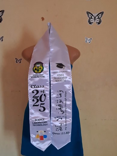 Custom Graduation Sashes for Class of 2025 in Mombasa