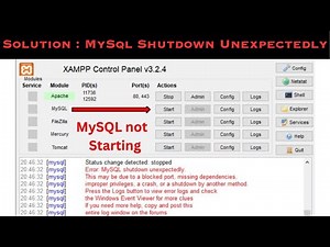Error MySQL shutdown unexpectedly in Xampp | Easiest way to solve this