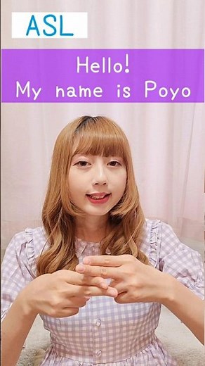 American Sign Language (ASL) “Hello! My name is Poyo.” | Beginner Lesson for Deaf & Hard of Hearing