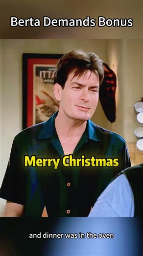 Berta Wants Her Bonus 🎄💸 #TwoAndAHalfMen #Berta #CharlieHarper #Shorts