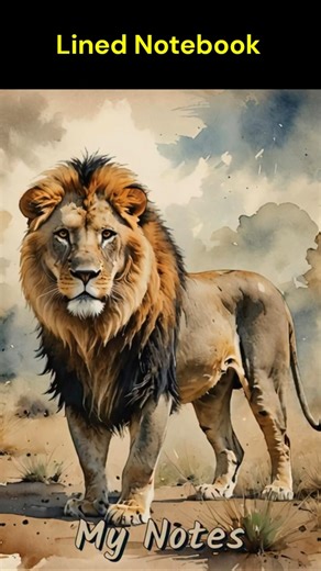 Lion Lined Notebook | 110 Pages | 6×9