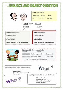 Subject and object questions