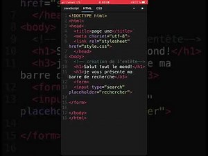 Création d’un barre de recherche moderne en html et css