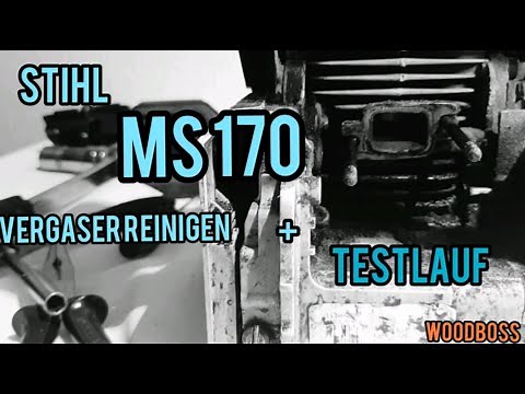 Stihl MS 170 #2 läuft wieder Vergaser reinigen, Testlauf #Stihl #WoodBoss