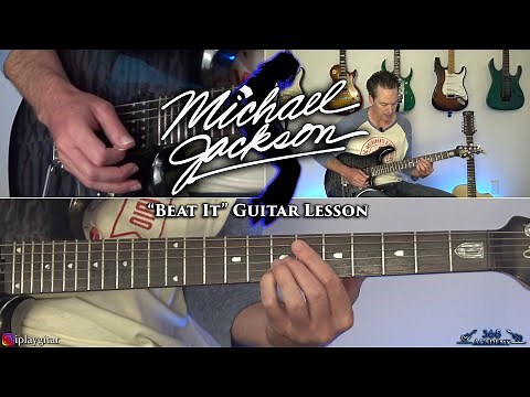 Michael Jackson - Beat It Guitar Lesson (FULL SONG)