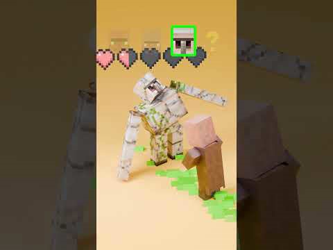 Minecraft Villager vs Iron Golem and Witch Satisfying 3D Cloth and Fluid Animations!