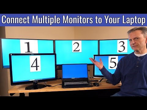 Add 5 or More External Monitors for Laptop Using Docking Station/USB. Go Beyond Dual Monitor Setup.