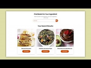 Food Recipe App Using API | Vanilla JS Project