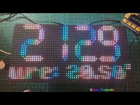 ESP8266 RTC DS1307 DHT11 P4 RGB Led Matrix
