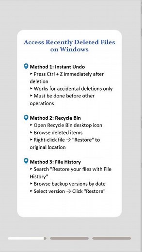Access Recently Deleted Files on Windows 11/10– Easy Tips #windowstips #datarecovery