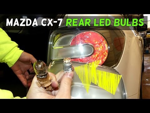 MAZDA CX-7 REAR LED LIGHT BULBS INSTALL CX7 BRAKE LIGHT BULB