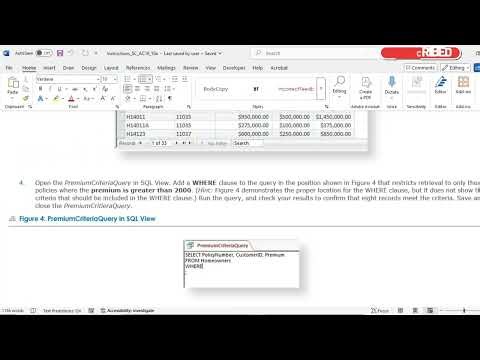 MS Access Module 10 Project | Module 10: SAM Project 1a | SC_AC19_10a