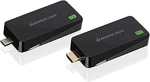 IOGEAR Share Pro USB-C Wireless HD Video Transmitter and Receiver Kit (GWHDKIT11C),Black