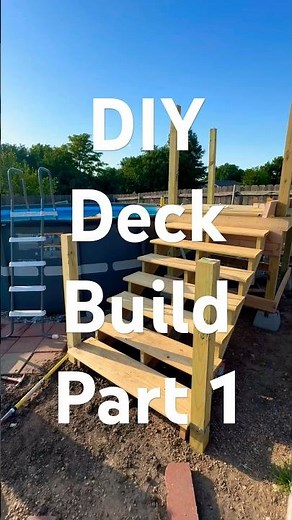 How To Build A Deck With Stairs For Your INTEX Pool (Part 1) #intexpool #diy #deckbuild