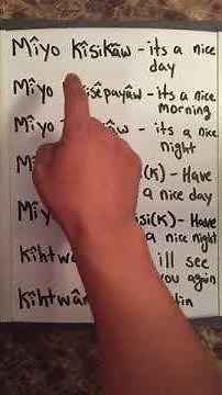 Cree phrases lesson (nêhiyawêwin)