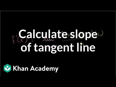 Calculating slope of tangent line using derivative definition | Differential Calculus | Khan Academy