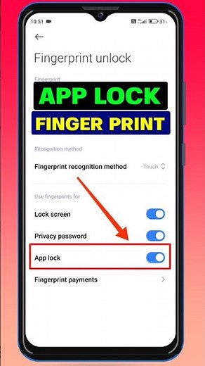 👆App lock fingerprint how to use ⚡ App lock me fingerprint kaise lagaye