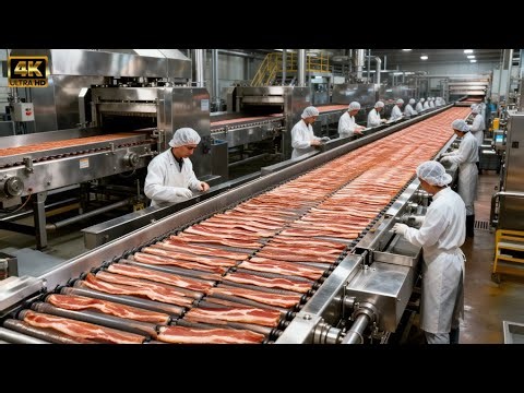Inside a Modern Bacon Factory: From Pork Belly to Smoked Strips