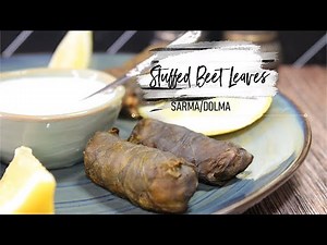 Stuffed Beet Leaves. Sarma/Dolma. Step-by-Step recipe.