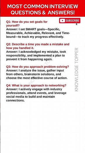 Most Common Job Interview Questions and Answers