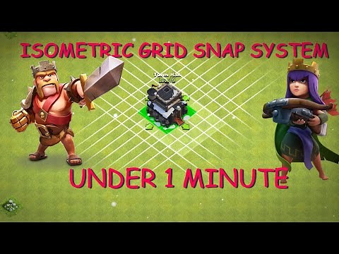 Creating a CLASH OF CLANS like isometric grid snap system in unity under one minute