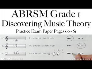 ABRSM Discovering Music Theory Grade 1 Practice Exam Paper Pages 60 - 61 with Sharon Bill