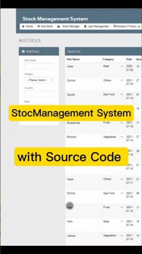 Stock Management System in PHP & MySQL with Free Source Code
