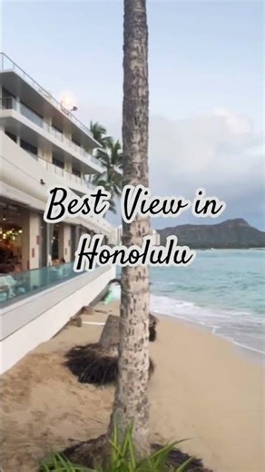 Diamond Head + Ocean View from a Honolulu Café ☕🌊 (So Relaxing!)/ 이게 바로 하와이 감성… 호놀룰루 오션뷰 카페”
