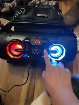 TENMIYA Bluetooth Speakers, 30W Portable Bluetooth Boombox with Subwoofer, FM Radio, RGB Colorful Li