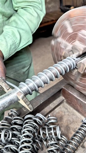 How Heavy-Duty Steel Springs Are Made! 🔥 #shorts