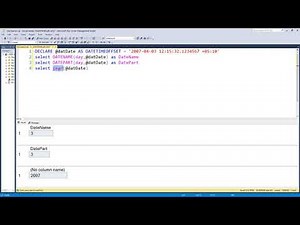 Extract parts of dates - using DATENAME, DATEPART, DAY, MONTH and YEAR functions in SQL Server