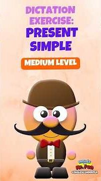 DICTATION SHORT (PRESENT SIMPLE – INTERMEDIATE LEVEL) | ENGLISH FOR KIDS AND BEGINNERS WITH MR. PEA