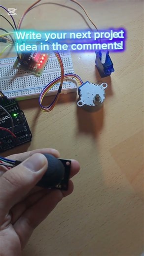 I controlled 2 completely different motors with a single joystick using arduino!🥶 #diy #arduino