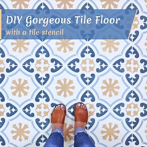 5.5K views · 98 reactions | This stunning multi color floor is giving us chills! With our Marlen Tile Stencil, anyone can design the floor makeover of their dreams. Bring some life into your home this weekend! Check it out #CuttingEdgeStencils | Cutting Edge Stencils | Facebook