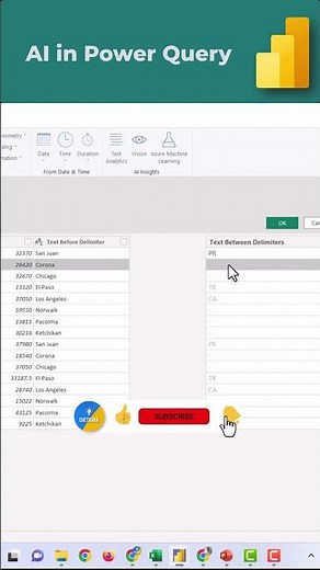 Power Query - Transform data with AI - Column From Examples -Part 14 #powerquery #powerbi #dax