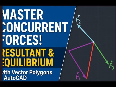 Master Concurrent Forces! Resultant & Equilibrium with Vector Polygons + AutoCAD