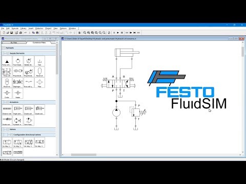 FluidSIM: hydraulic and pneumatic design and simulation | دوائر النظام الهيدروليكي والهوائي