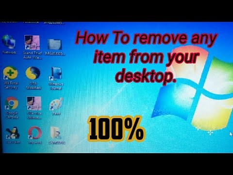 How to remove any item from your desktop without deleting.