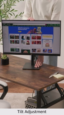 HP 27h Full HD Monitor - Diagonal - IPS Panel & 75Hz Refresh Rate - Smooth Screen - 3-Sided Micro-Edge Bezel - 100mm Height/Tilt Adjust - Built-in Dual Speakers - for Hybrid Workers