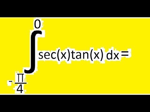 Integral sec x tan x. Calculus 1