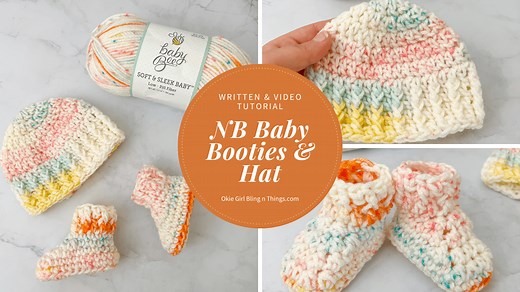 Newborn Hat & Booties Crochet Pattern - Free Crochet Pattern